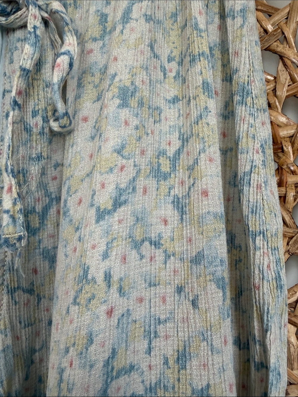 POL Patchwork Light Blue and Gray mixed fabrics Harem Pants - Picture 5 of 16